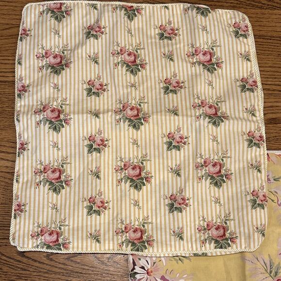 Custom PAIR Ralph Lauren Decorative PILLOWS Cases Flowers Sophie Brooke Vintage - Picture 2 of 10